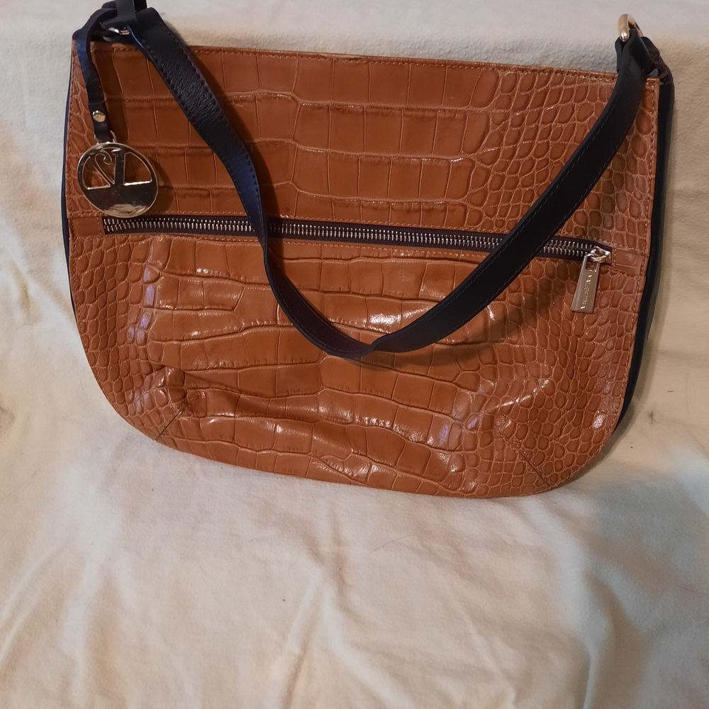 "Valentina" Crocodile-Embossed Bag